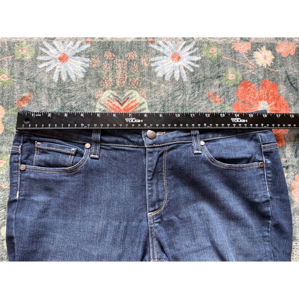 Paige Canyon Flare Jeans Dark Wash Denim Size 30 Made in USA‎ Stretch W3142 - Picture 3 of 11